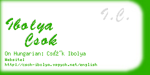 ibolya csok business card
